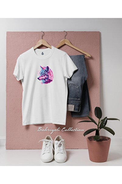 bahriyeli.jpeg Unisex T-Shirt with Stylish Dog Design with Oversize Neon Sung...