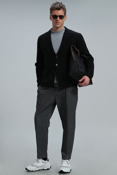 Lufian Rıch Men's Cardigan Navy Blue