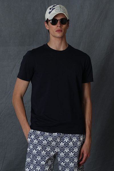Lufian Μπλουζάκι Pablo Modern Graphic Navy Blue
