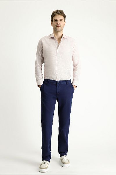 Kiğılı Regular Fit Lycra Denim Look Pants with Elastic Waist