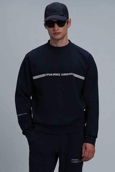 Lufian Ανδρικό φούτερ Range Navy Blue
