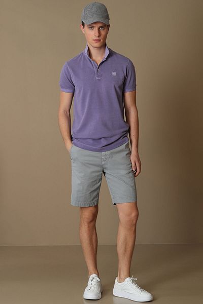 Lufian Vernon Sports Polo Neck Men's T-Shirt Lilac