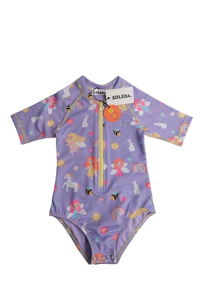 SOLEDA Uv Sun Protection Upf 50 Baby Kids Swimsuit Fairy Garden