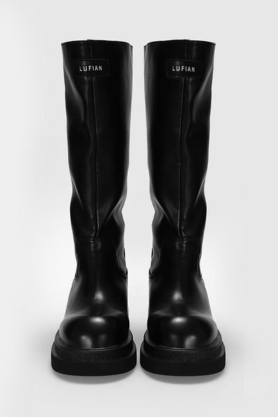 Lufian Edna Women's Leather Boots Black
