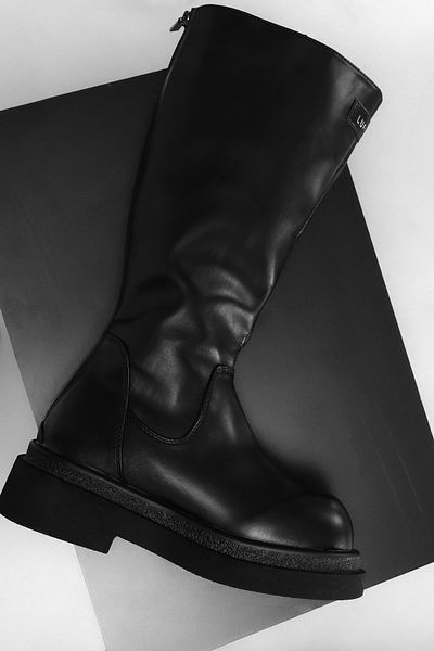 Lufian Edna Women's Leather Boots Black
