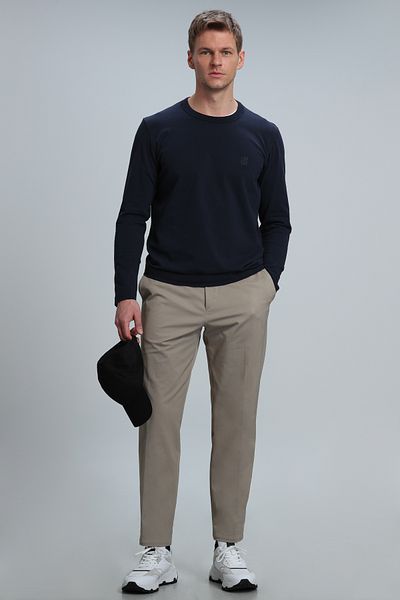 Lufian Ανδρικό μακρυμάνικο μπλουζάκι Merlin Navy Blue