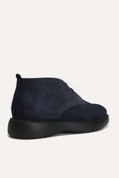 Lufian Ανδρικές δερμάτινες μπότες Oleoso Navy Blue