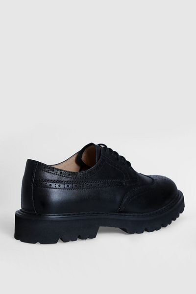 Lufian Black Mary Women's Leather Shoes