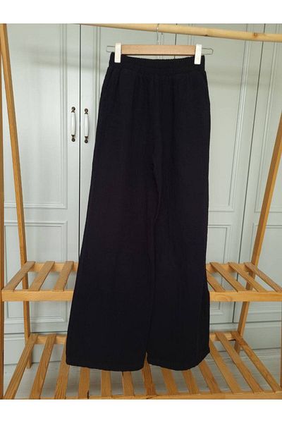 Butik Muslin Fabric Elastic Waist Fabric Trousers