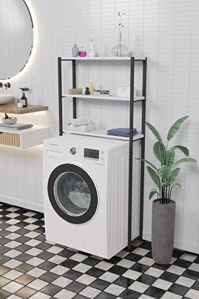 ALİİS LİFE Çamaşır Makinesi Üstü Düzenleyici Raf Banyo Dolabı Rafı Makina Üstü Dolap Raf