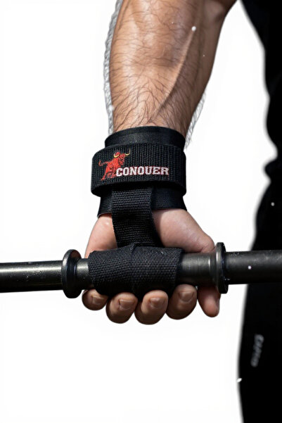 DSport Conquer Big Rıch Grip Pro Lifting Straps Siyah