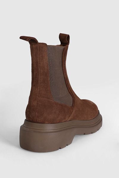 Lufian Ανδρικές δερμάτινες μπότες Nelson - Camel Hair Detailed