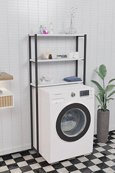 ALİİS LİFE Çamaşır Makinesi Üstü Düzenleyici Raf Banyo Dolabı Rafı Makina Üstü Dolap Raf