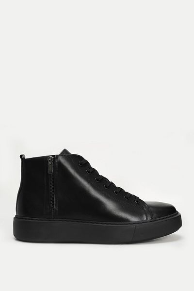 Lufian Diego Men's Leather Shoes Black