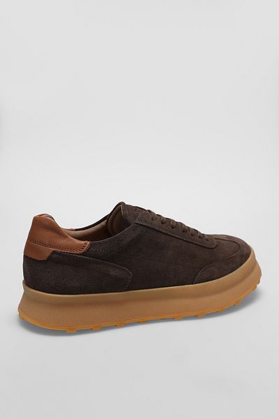 Lufian Ανδρικά δερμάτινα παπούτσια sneaker καφέ