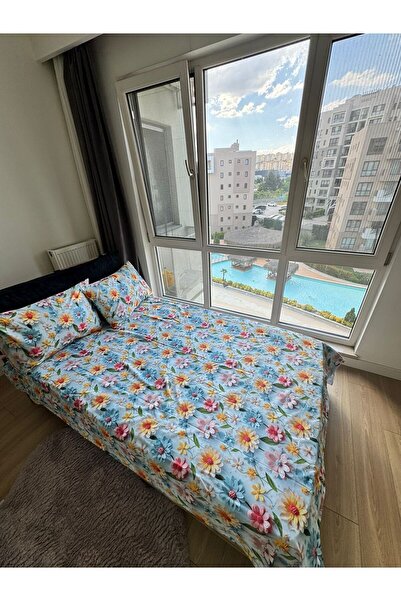 Sheri Home Kolay Ütülenir Çift Kişilik Çarşaf Yastık Set 2 Li Yastık Kılıfı Ç...