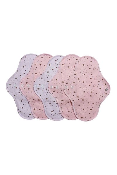 Ponped Washable Natural Women's Pad Set of 6 (Normal-Dark Pink)
