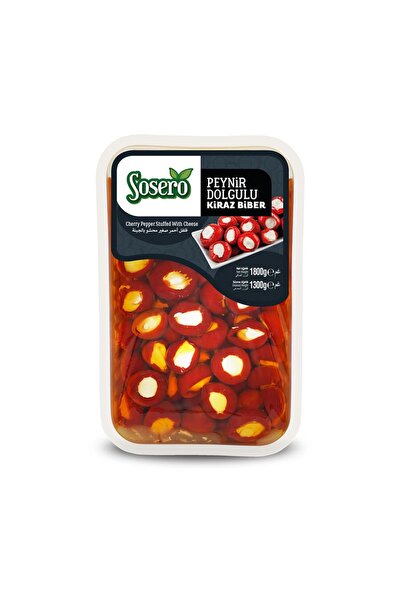Sosero Peynir Dolgulu Kiraz Biber 1300 gr Tabak