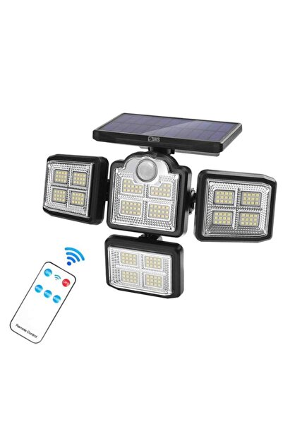 SIKS Lampă solară ® cu 122 LED-uri, montare pe perete, încărcare solară, senz...