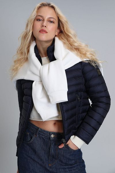 Lufian Γυναικείο παλτό Mary Goose Down Navy Blue