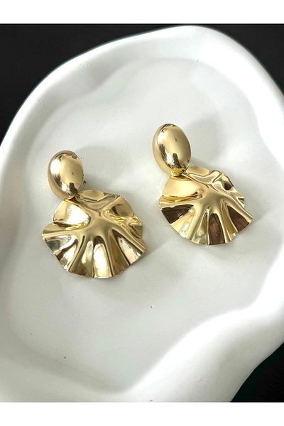 DEMOKAN Old Money Series Women's Earrings - Oval Abstract Design Dangle