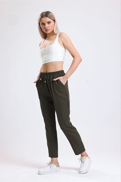 Le Touche Elastic Ankle Length Trousers