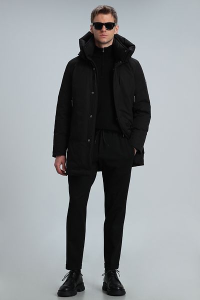 Lufian Donald Goose Feather Men's Coat Black