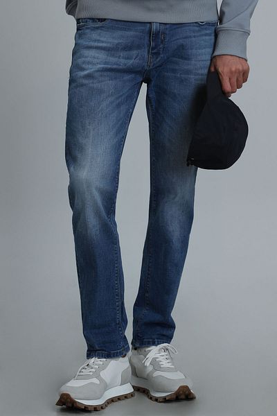 Lufian Pantaloni pentru bărbați Flash Smart Jean Slim Fit Blue