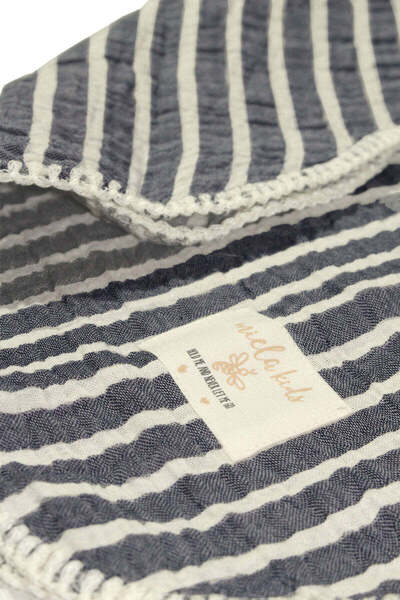 Miela Kids Striped Muslin Poncho