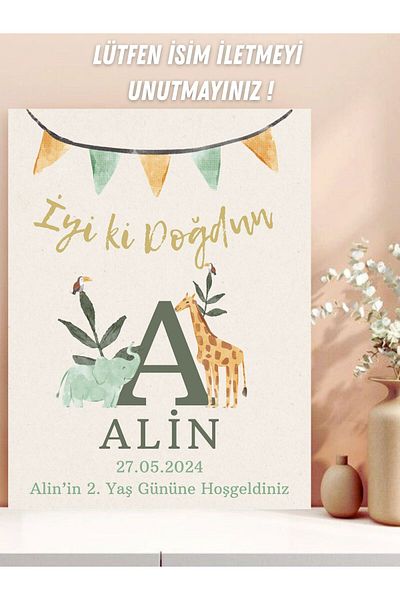 Hobi Sepeti Birthday, Party, Birthday Welcome Banner 35X50 cm Welcome Entrance Table