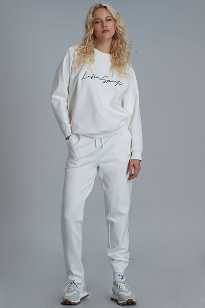 Lufian Dora Women's Knitted Sweatshirt Off White