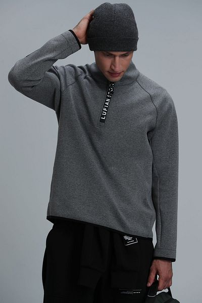 Lufian Davın Men's Gray Sweatshirt