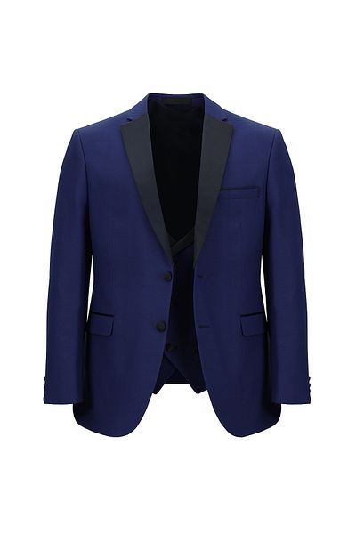 Kiğılı Tuxedo & Groom Suit - Slim Fit Wool Mono Collar Vest