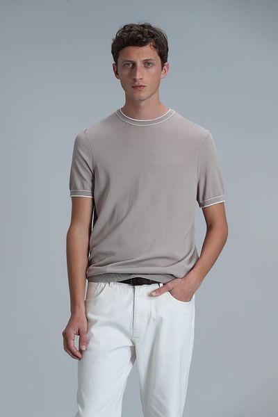 Lufian Ανδρικό πουλόβερ Steve Beige