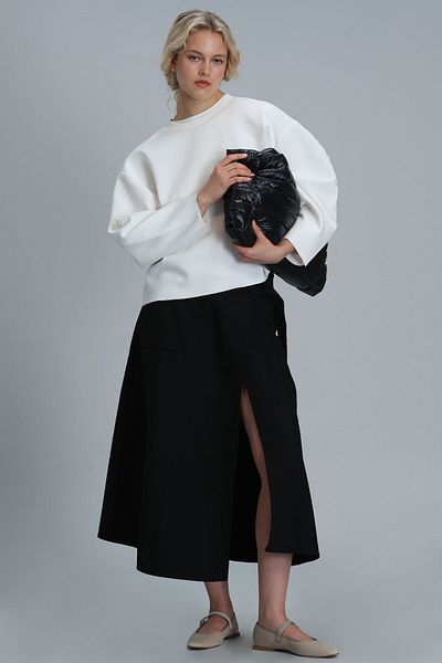 Lufian Selın Women's Knitted Sweatshirt Off White