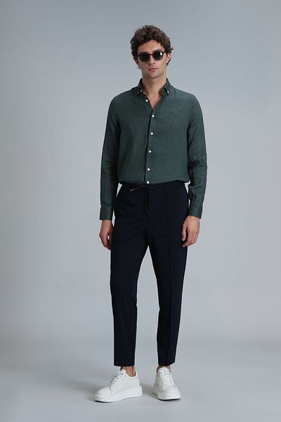 Lufian Ανδρικό πουκάμισο Pitaya Basic Comfort Fit Πράσινο