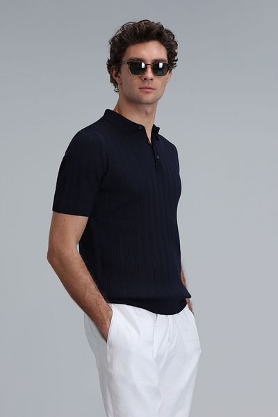 Lufian Ανδρικό πουλόβερ Marcel Navy Blue