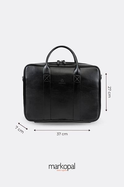 MORCA Unisex MacBook Organizer - Black 13" & 14" Laptop Briefcase