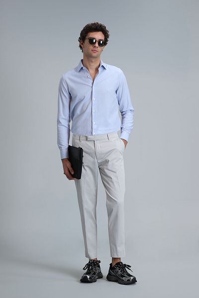 Lufian Ανδρικό πουκάμισο Μαδρίτης - Σκούρο Μπλε Comfort Fit Basic
