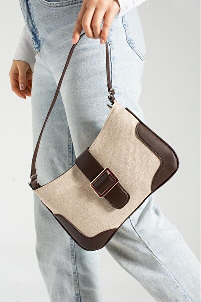 NBİBAGS ретро чанта за ръце и рамо с шевове от висок клас