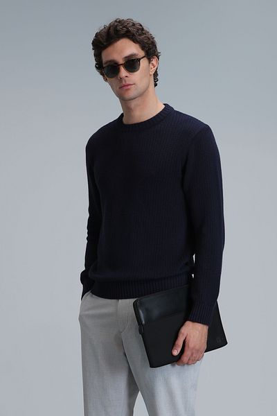 Lufian Ανδρικό πουλόβερ Ice Navy Blue