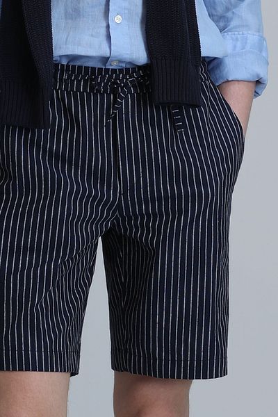 Lufian Ανδρικό σορτς Chino με λεπτή εφαρμογή Curtis Sports Navy Blue