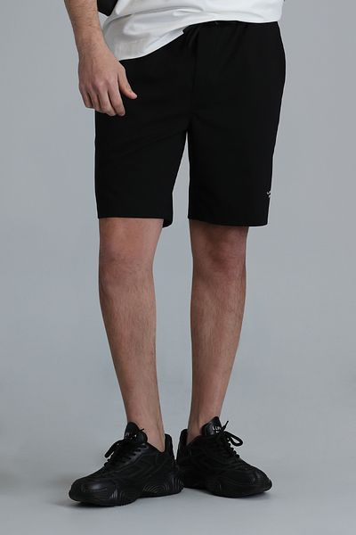 Lufian Men's Black Shorts - Elastic Waist, Model111050027