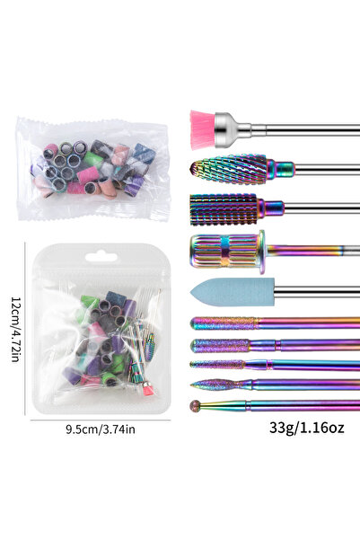 Choice 11 قطعة مع حلقة صنفرة 10/11 قطعة من رؤوس مثقاب الأظافر المصنوعة من كرب...