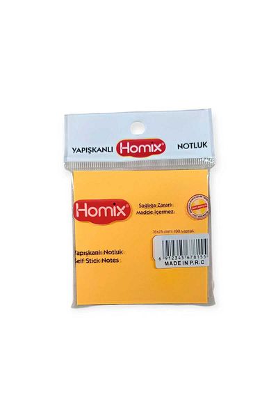 HOMİX Homix 3 Pcs Adhesive Note Holder 76 X 76 cm Neon Colors 100 Yp