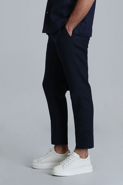 Lufian Karl Spor Men's Chino Trousers Slim Fit Navy Blue