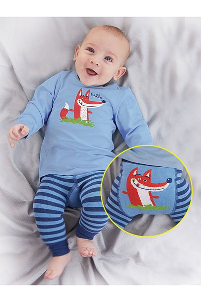Denokids Tilki Baby-Jungen-T-Shirt-Strumpfhosen-Set