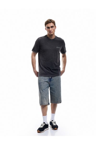 Koton Cotton Short Sleeve Regular Fit Crew Neck Washable Back Printed T-Shirt