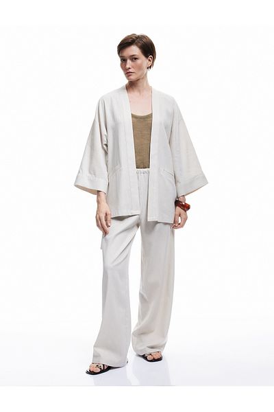 Koton Kimono de in cu jumatate de maneca late cu buzunare