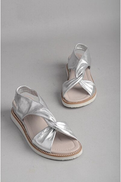 SEÇ KUNDURA ILZ 107614 SANDALE DE FEMEIE DETALIE PIATRA PIELE VERITĂ SILVER